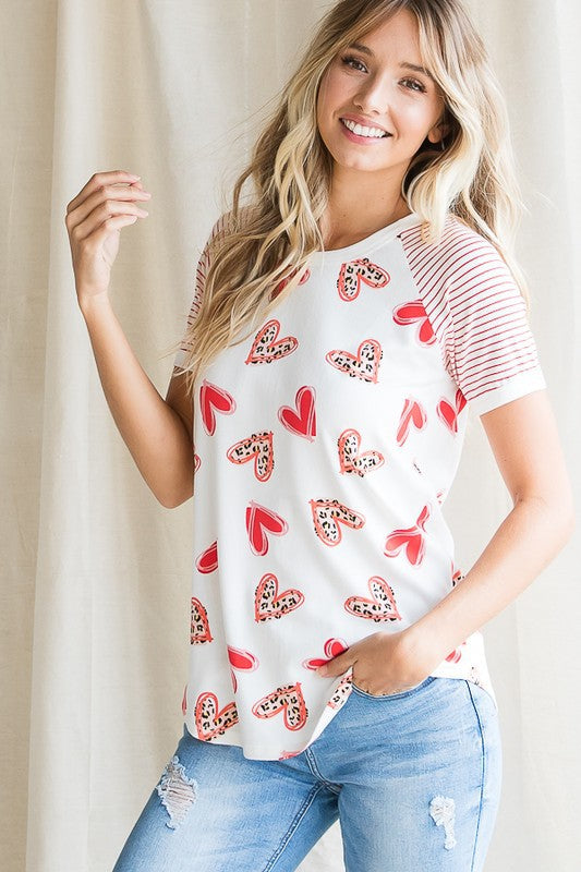 Heart Print Top