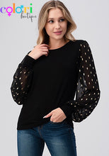 Cargar imagen en el visor de la galería, Long Chiffon Sleeve Top
