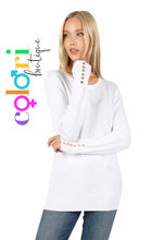 Cargar imagen en el visor de la galería, Long Sleeve Buttons Sweater
