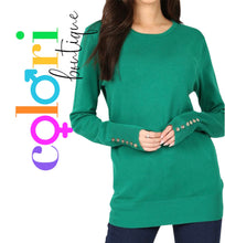 Cargar imagen en el visor de la galería, Long Sleeve Buttons Sweater
