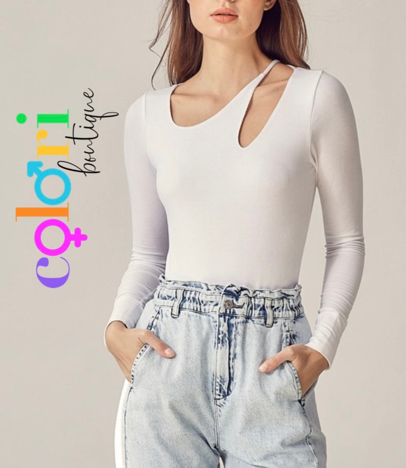 Cut Up Long Sleeve Top