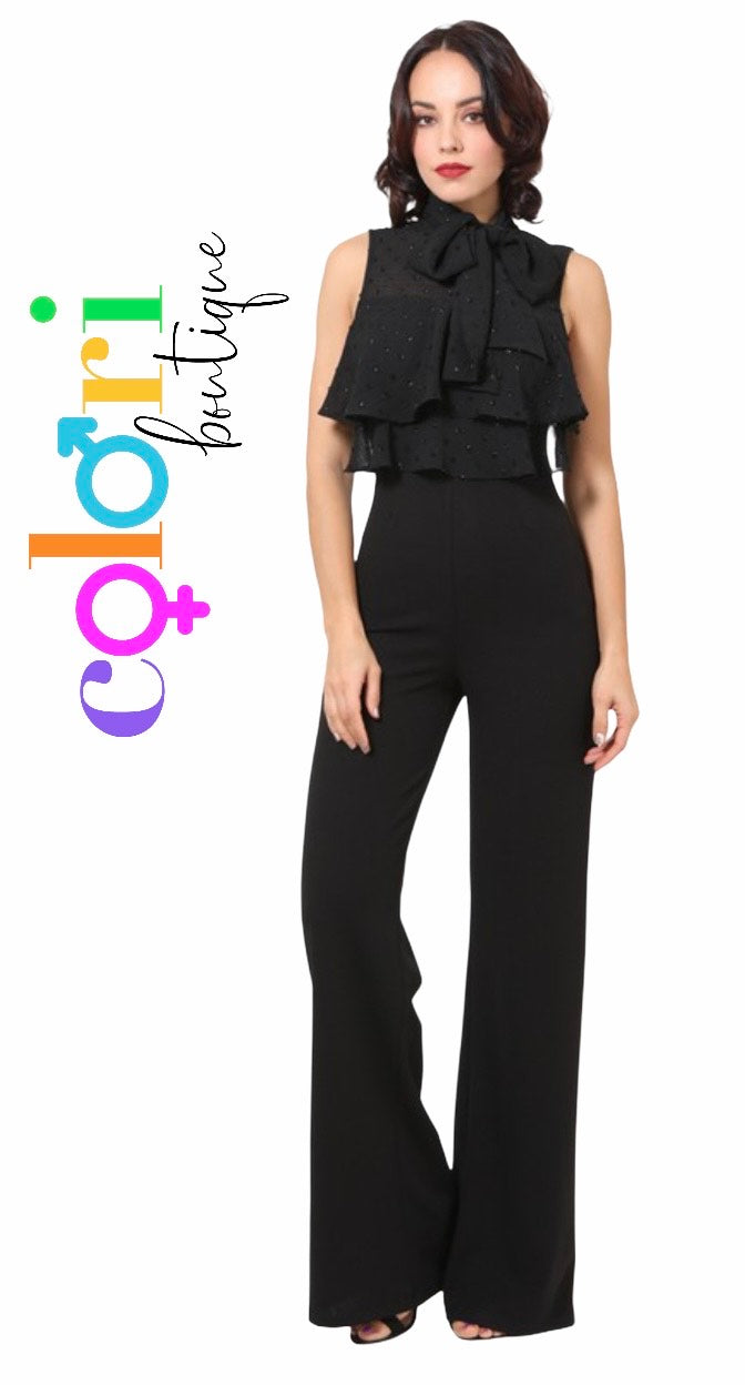 Tie Neck Jumpsuit