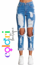 Cargar imagen en el visor de la galería, Distressed Boyfriend Jeans
