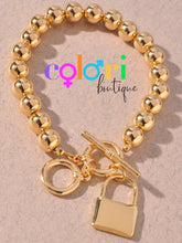 Cargar imagen en el visor de la galería, Lock Charm Bracelet
