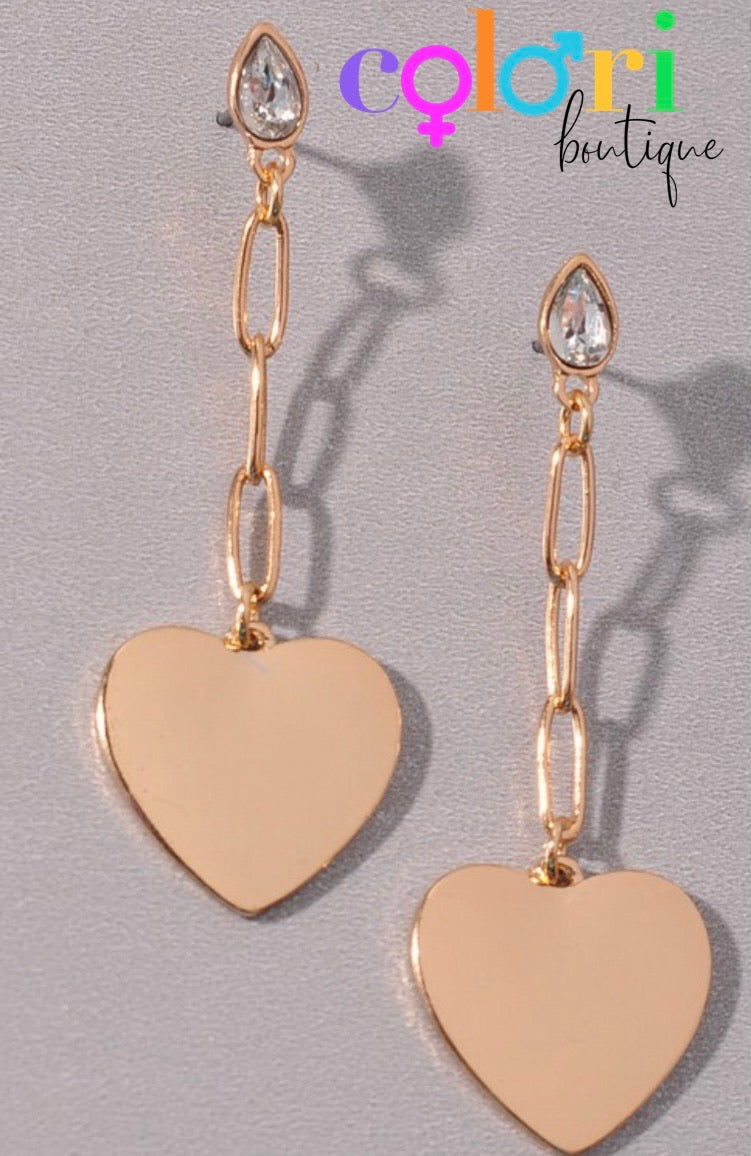 Heart Pendant Earrings